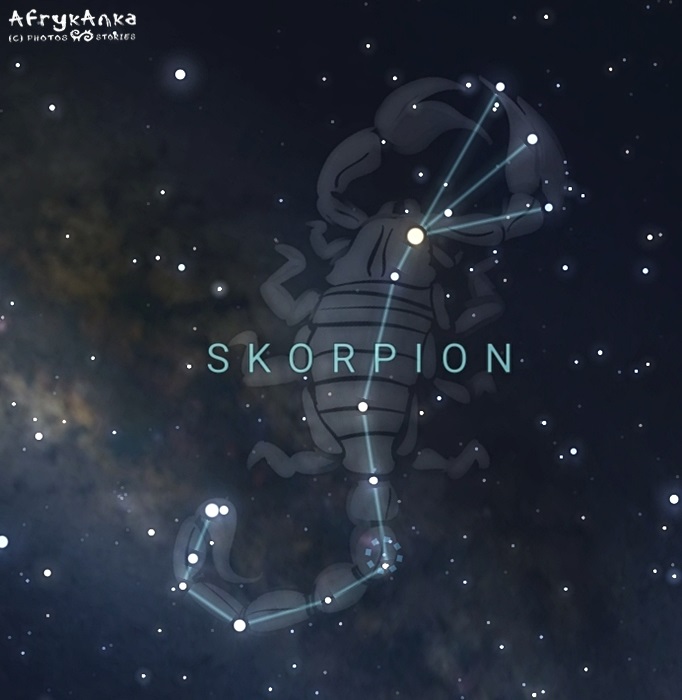 Skoprion - jedna z moich ulubionych konstelacji. Stellarium.